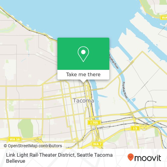 Mapa de Link Light Rail-Theater District