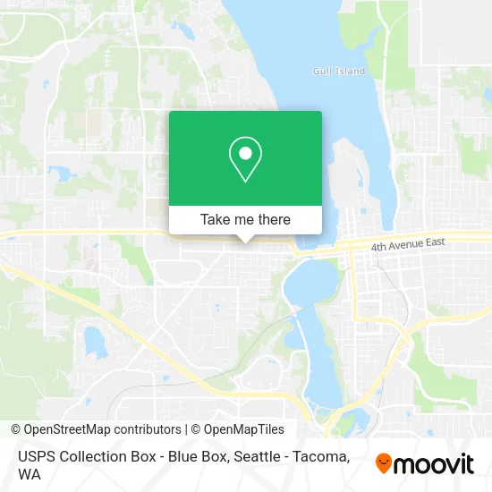 Mapa de USPS Collection Box - Blue Box