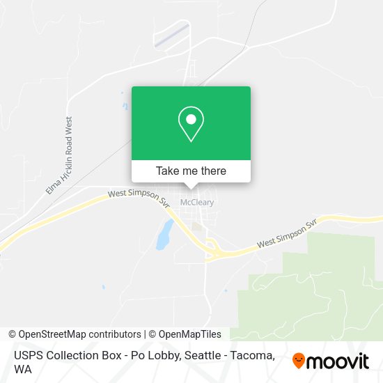 USPS Collection Box - Po Lobby map