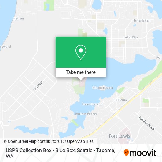 USPS Collection Box - Blue Box map