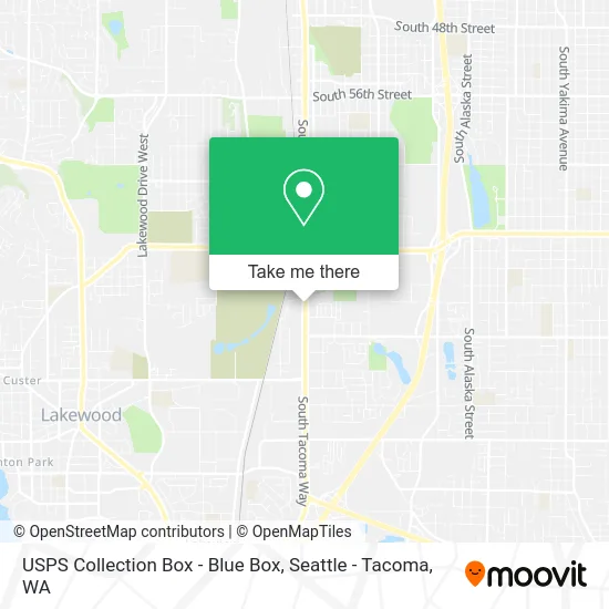 USPS Collection Box - Blue Box map