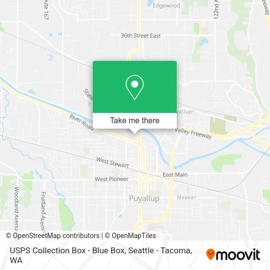 Mapa de USPS Collection Box - Blue Box