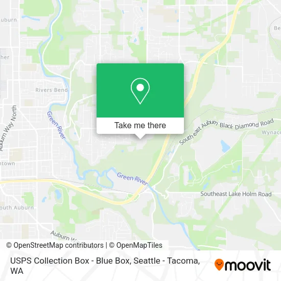 Mapa de USPS Collection Box - Blue Box