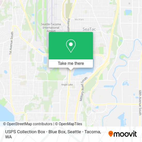 USPS Collection Box - Blue Box map