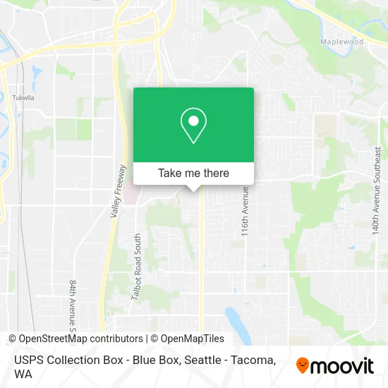 Mapa de USPS Collection Box - Blue Box