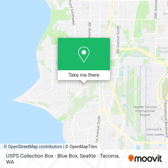 USPS Collection Box - Blue Box map