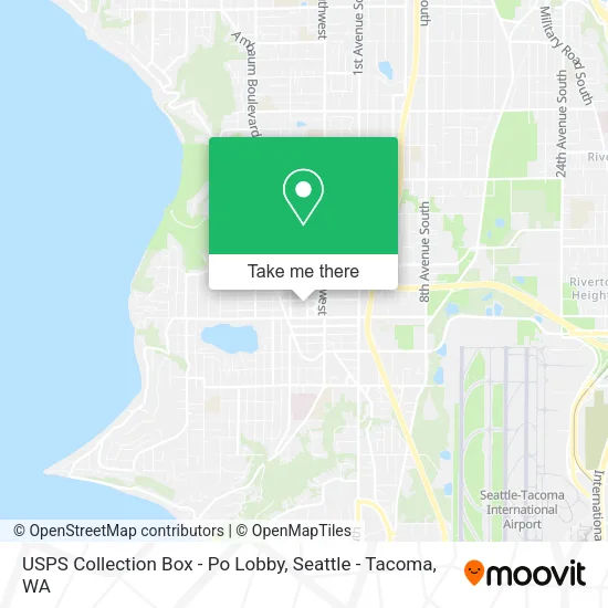 USPS Collection Box - Po Lobby map
