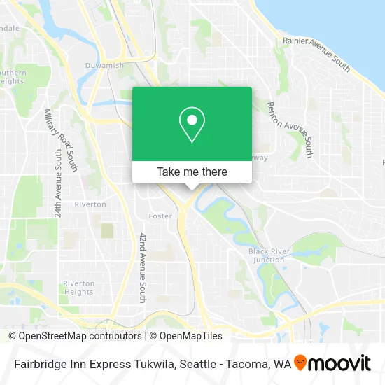Mapa de Fairbridge Inn Express Tukwila