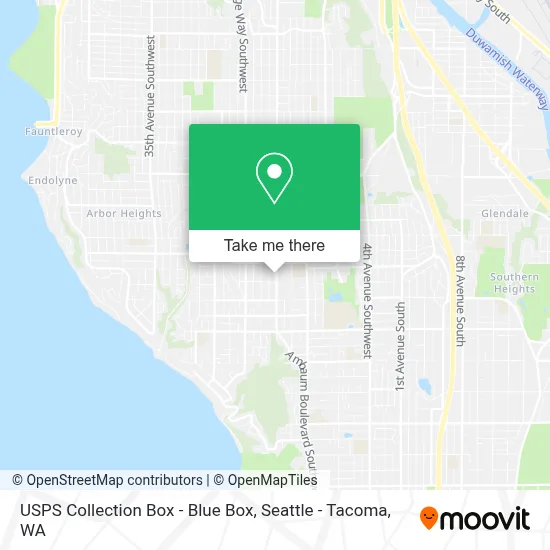 USPS Collection Box - Blue Box map