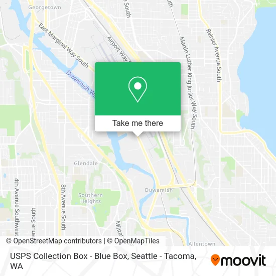 Mapa de USPS Collection Box - Blue Box
