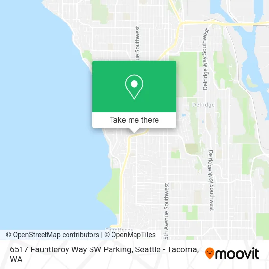 6517 Fauntleroy Way SW Parking map