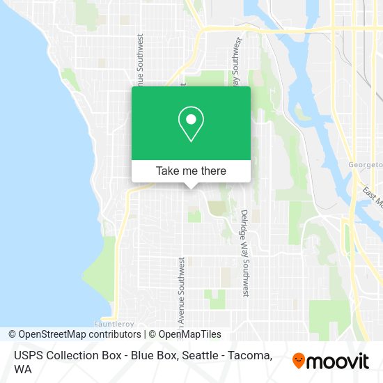 USPS Collection Box - Blue Box map