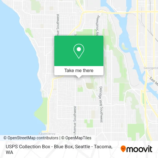 USPS Collection Box - Blue Box map
