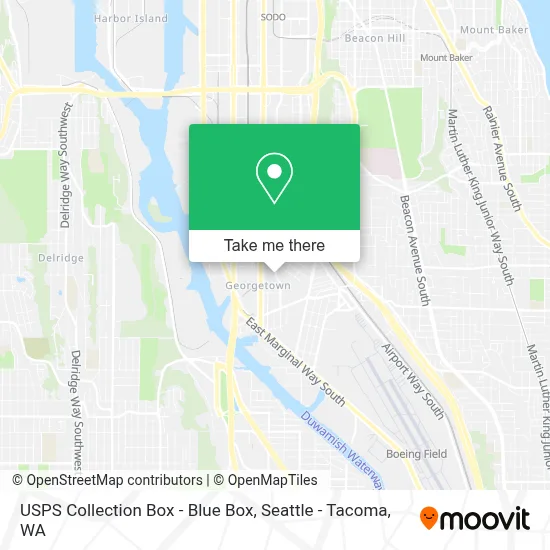 USPS Collection Box - Blue Box map