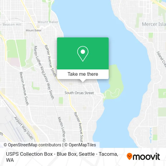 Mapa de USPS Collection Box - Blue Box