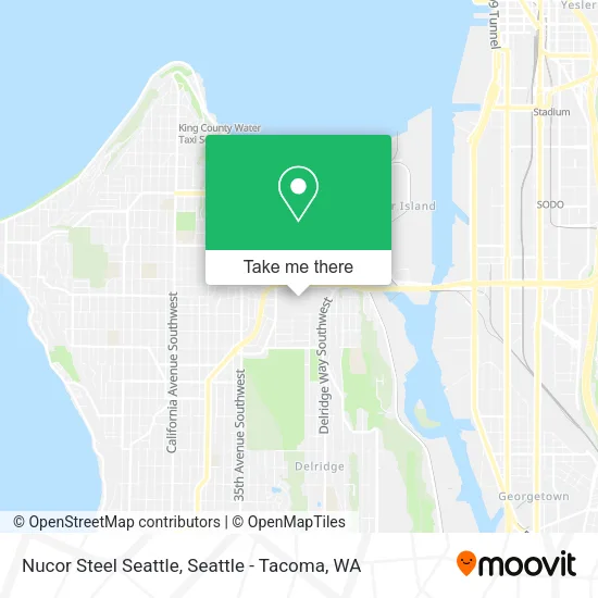 Nucor Steel Seattle map