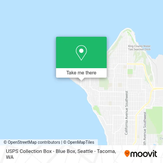 Mapa de USPS Collection Box - Blue Box