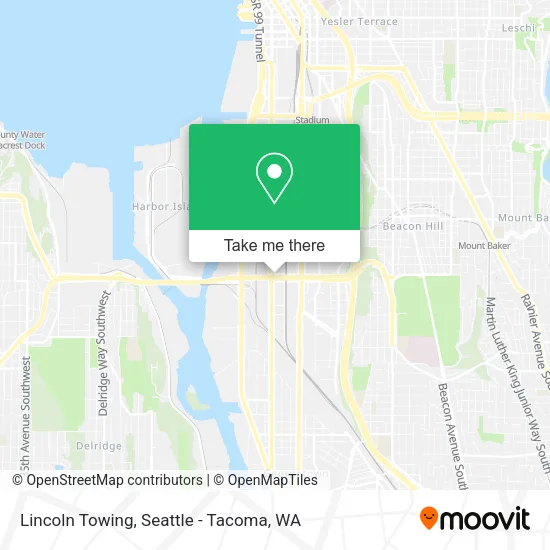 Lincoln Towing map