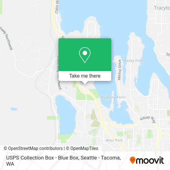 USPS Collection Box - Blue Box map