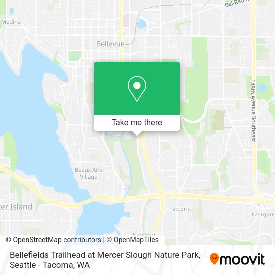Bellefields Trailhead at Mercer Slough Nature Park map
