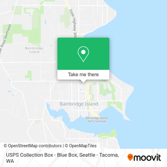 Mapa de USPS Collection Box - Blue Box