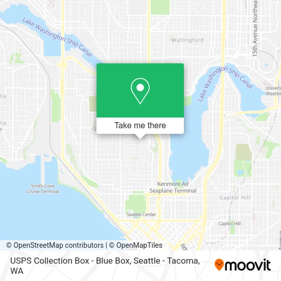 Mapa de USPS Collection Box - Blue Box