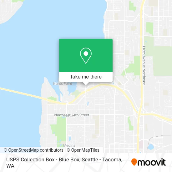 Mapa de USPS Collection Box - Blue Box