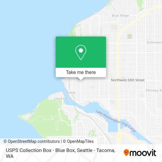 Mapa de USPS Collection Box - Blue Box