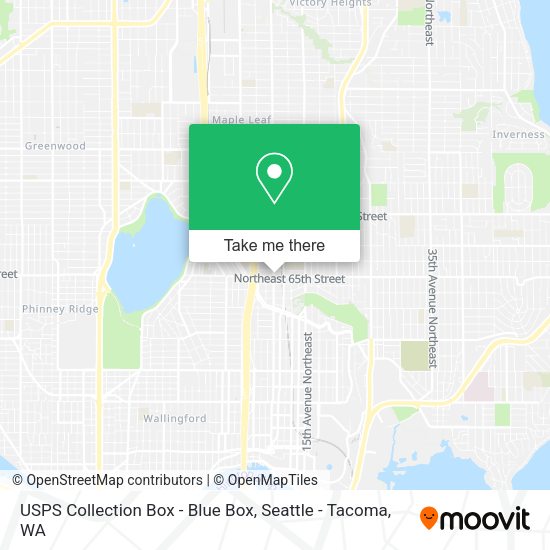 USPS Collection Box - Blue Box map