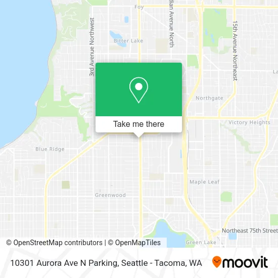 Mapa de 10301 Aurora Ave N Parking