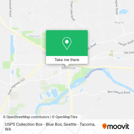 Mapa de USPS Collection Box - Blue Box