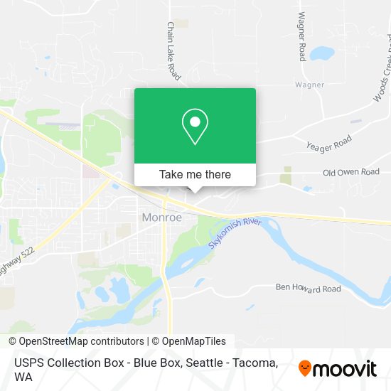 USPS Collection Box - Blue Box map
