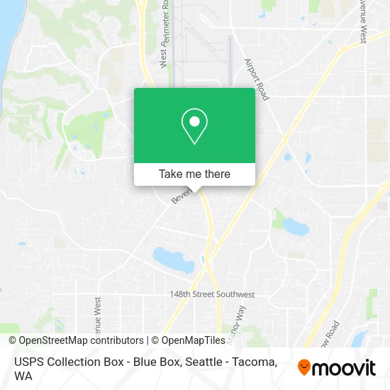 Mapa de USPS Collection Box - Blue Box