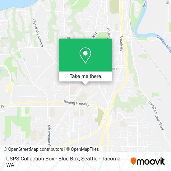 USPS Collection Box - Blue Box map