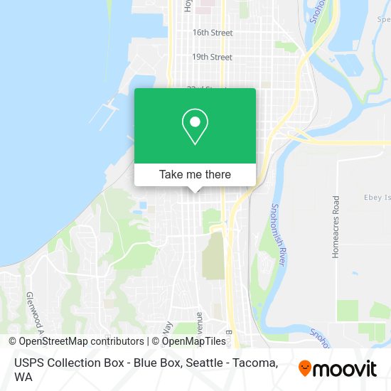 USPS Collection Box - Blue Box map