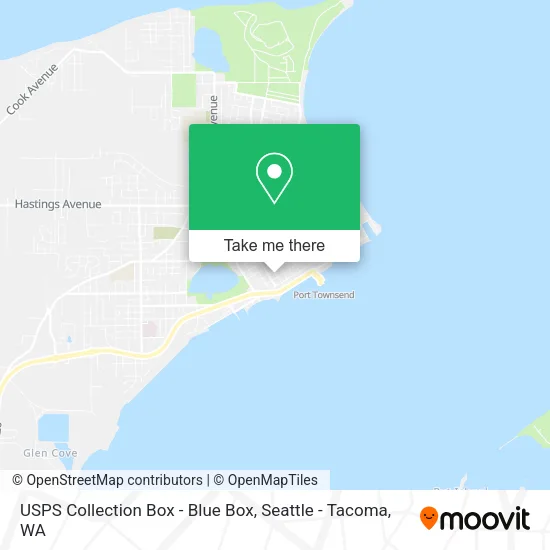 Mapa de USPS Collection Box - Blue Box