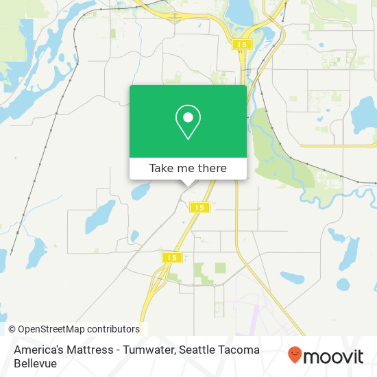 America's Mattress - Tumwater map