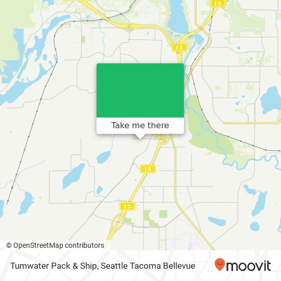 Tumwater Pack & Ship map