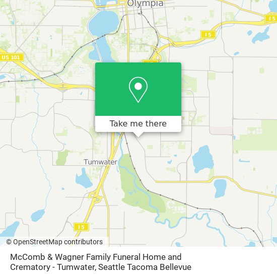 McComb & Wagner Family Funeral Home and Crematory - Tumwater map