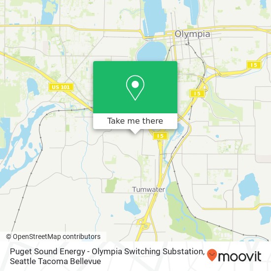 Mapa de Puget Sound Energy - Olympia Switching Substation