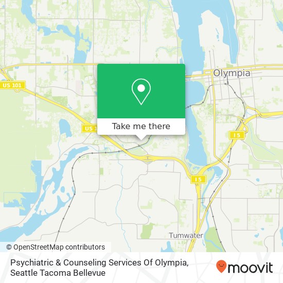 Mapa de Psychiatric & Counseling Services Of Olympia