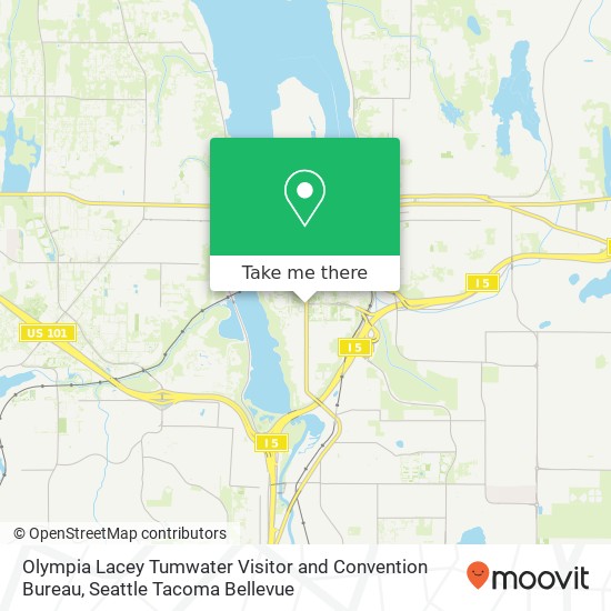 Mapa de Olympia Lacey Tumwater Visitor and Convention Bureau