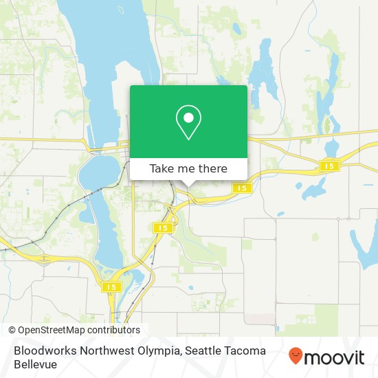 Bloodworks Northwest Olympia map