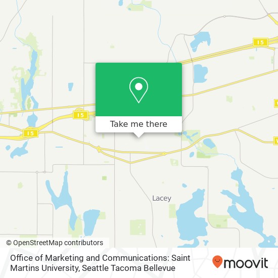 Office of Marketing and Communications: Saint Martins University map