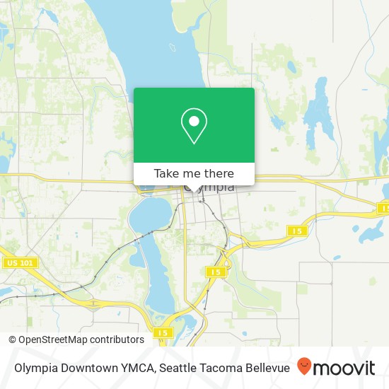 Olympia Downtown YMCA map