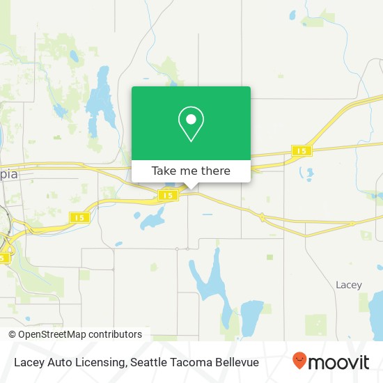 Lacey Auto Licensing map