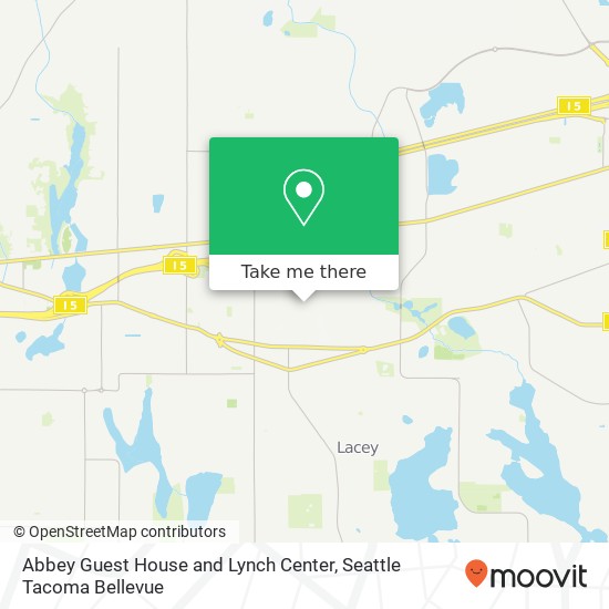 Abbey Guest House and Lynch Center map