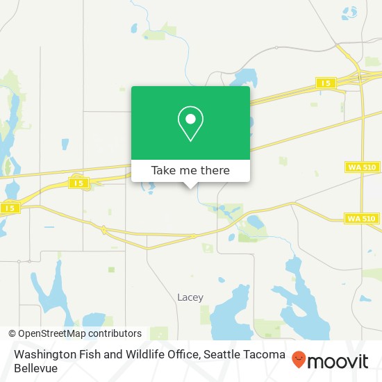 Mapa de Washington Fish and Wildlife Office