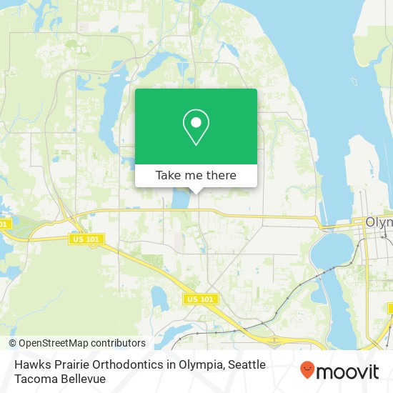 Mapa de Hawks Prairie Orthodontics in Olympia