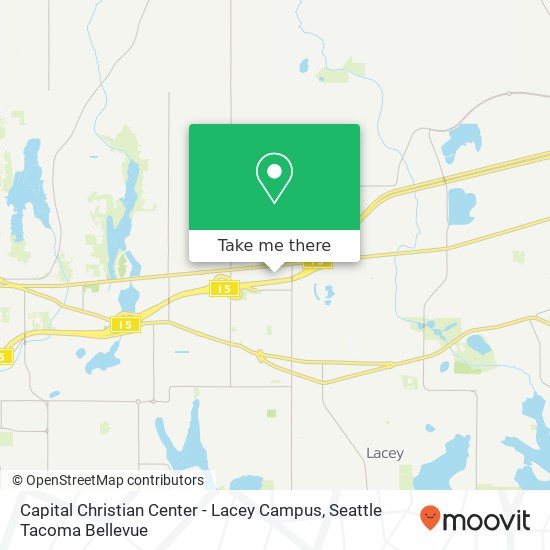 Mapa de Capital Christian Center - Lacey Campus